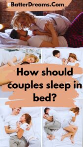 How should couples sleep in bed?